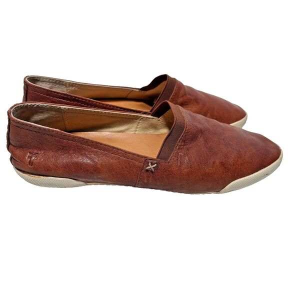 Frye Shoes - Frye Shoes Womens 8 Melanie Flats Slip On Loafer Brown Leather Casual Comfort